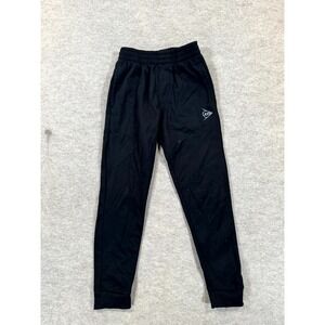 Dunlop Sport Jogger Pants Boys Large 7 Black Elastic Waist Fleece Lined Pockets